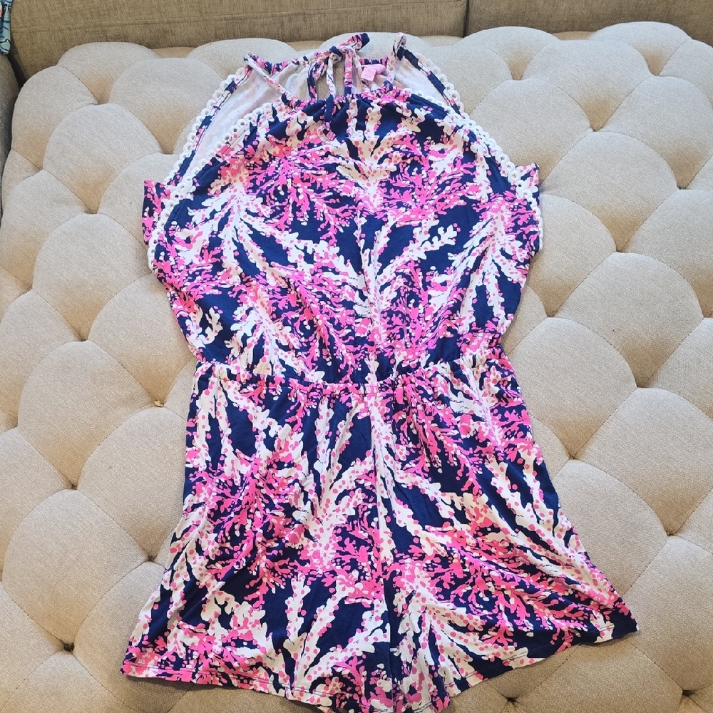 Lilly Pulitzer Romper - Navy and Pink Floral